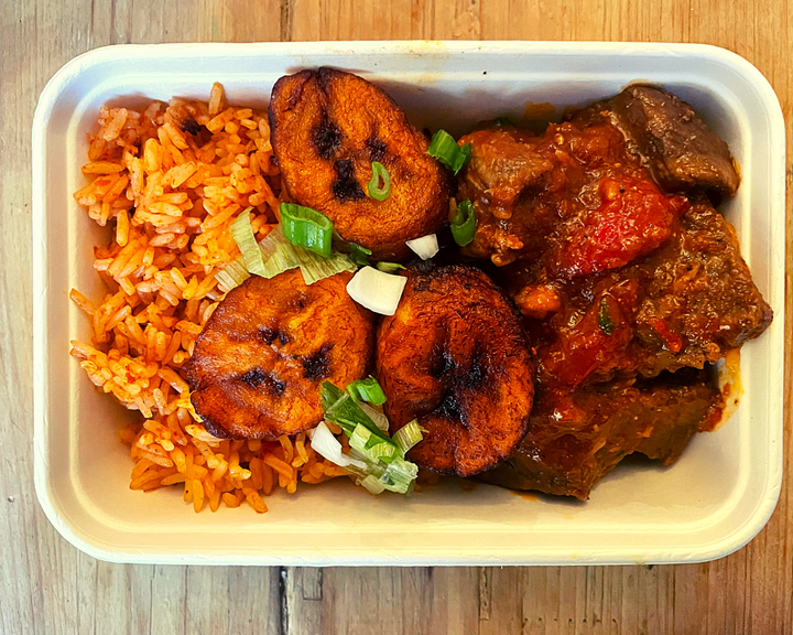 Ready Meals Delivered | 1 x Stew Jollof Box (Beef and Bell Pepper) 
