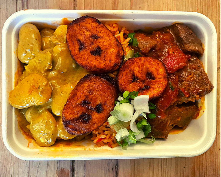 Ready Meals Delivered | 2 x Stew Jollof Box( Beef and Bell Pepper and Butter Bean) 