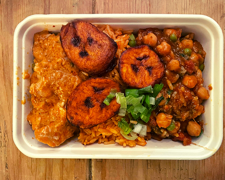 Ready Meals Delivered | 2 x Stew Jollof Box (Chicken Groundnut with Chickpea and Lentil ) 
