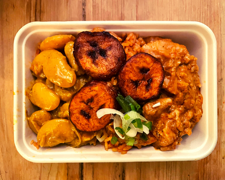 Ready Meals Delivered | 2 x Stew Jollof Box (Chicken Groundnut and Butter Beans) 