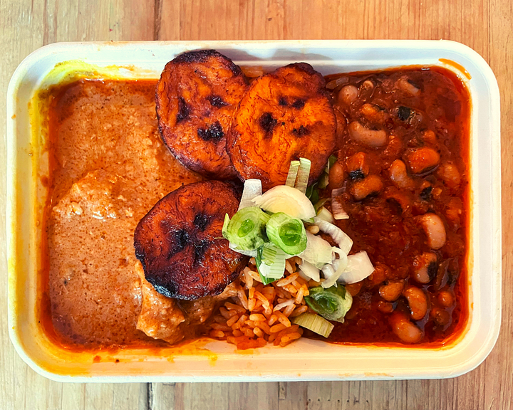 Ready Meals Delivered | 2 x Stew Jollof Box (Chicken Groundnut and Black-Eyed Beans) 